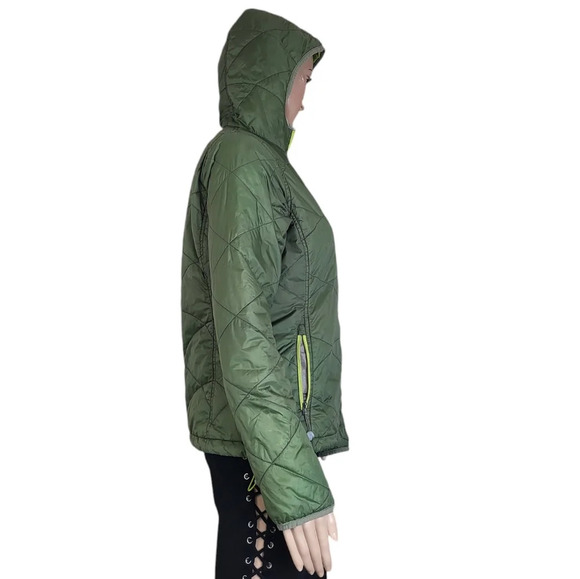 L.L. Bean Womens Green Full Zip Lightweight Puffer Jacket Packable - Picture 3 of 8